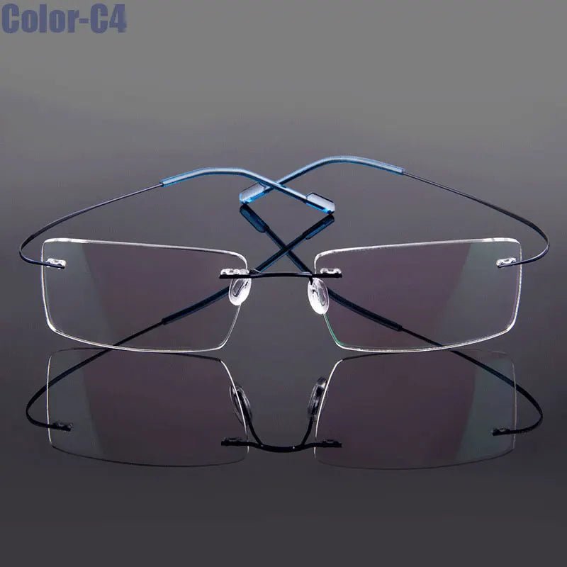 Gmei Optical Fashion Rimless Glasses Frame Canada Memory Alloy Prescription Eyeglasses Ultralight Flexible Frames 9 Colors T8089 - Ammpoure