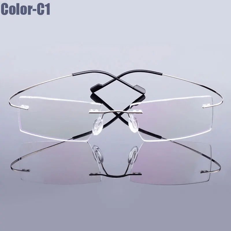 Gmei Optical Fashion Rimless Glasses Frame Canada Memory Alloy Prescription Eyeglasses Ultralight Flexible Frames 9 Colors T8089 - Ammpoure