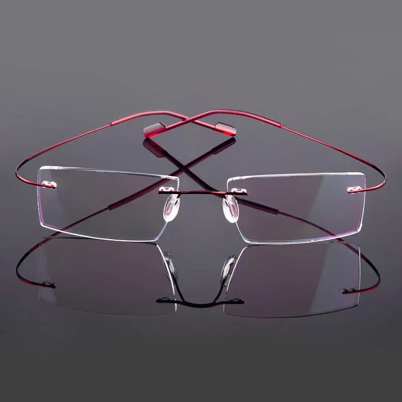 Gmei Optical Fashion Rimless Glasses Frame Canada Memory Alloy Prescription Eyeglasses Ultralight Flexible Frames 9 Colors T8089 - Ammpoure