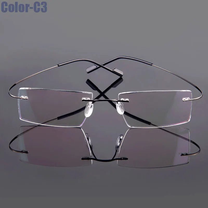 Gmei Optical Fashion Rimless Glasses Frame Canada Memory Alloy Prescription Eyeglasses Ultralight Flexible Frames 9 Colors T8089 - Ammpoure