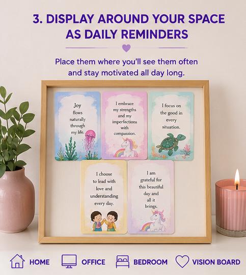 Goal Alignment Cards, Printable Vision Deck, Daily Affirmation Quotes (Digital PDF) - Ammpoure