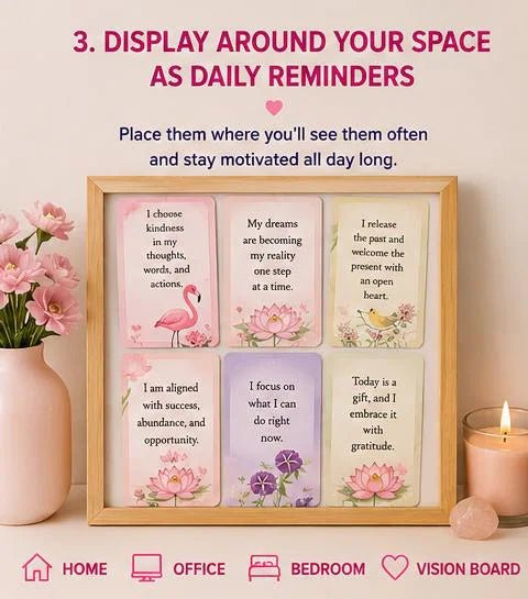 Grounded Mindfulness Cards, Present Moment Affirmations, Intentional Living Journal Inserts (PDF) - Ammpoure