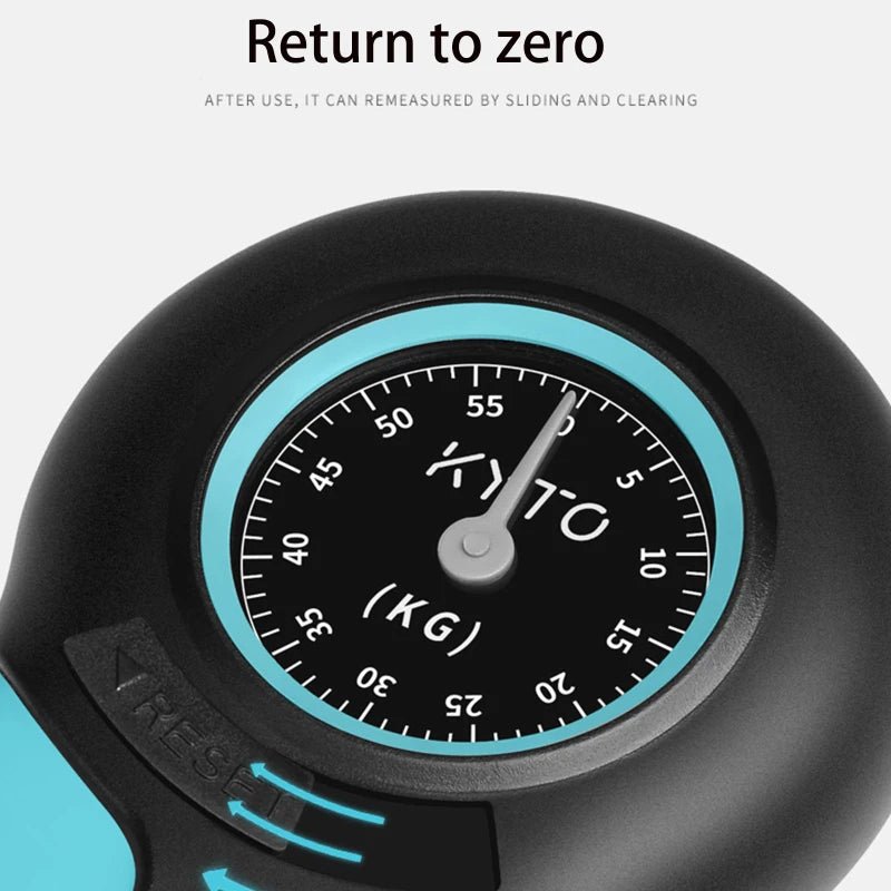 Hand Dynamometer Grip Finger Strengthener Grip Strength Trainer Power Measurement Meter Force Gauge for Gym Home Fitness 0 - 55KG - Ammpoure