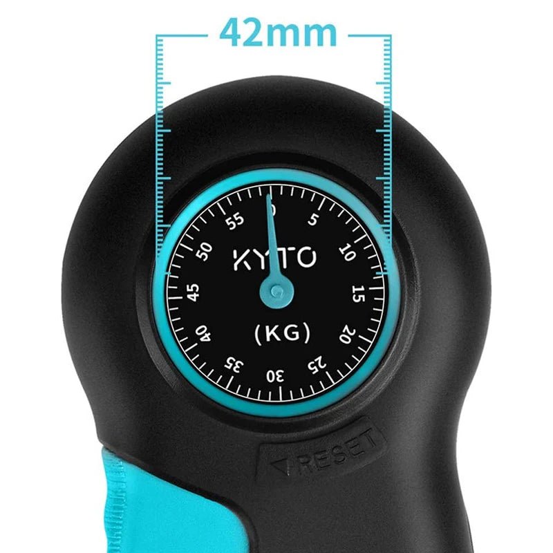 Hand Dynamometer Grip Finger Strengthener Grip Strength Trainer Power Measurement Meter Force Gauge for Gym Home Fitness 0 - 55KG - Ammpoure