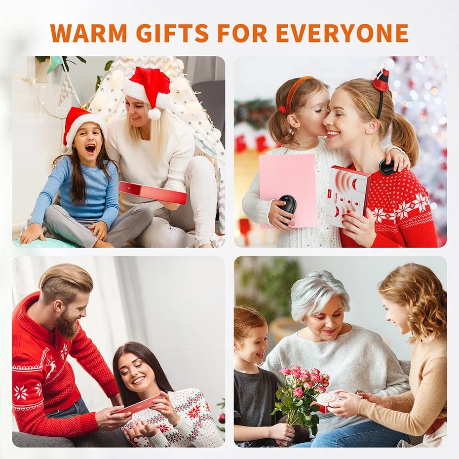 Hand Warmers Rechargeable 2 Pack Magnetic 3 Settings Fast Heating Electric Portable Pocket Heater for Women Men Outdoor Camping - Ammpoure