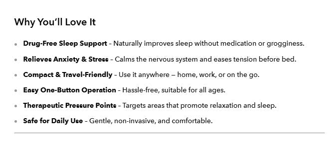 Handheld Sleep Aid Device Sleep Relieve Insomnia Instrument UK Pressure Relief Anxiety Therapy Relaxation - Ammpoure