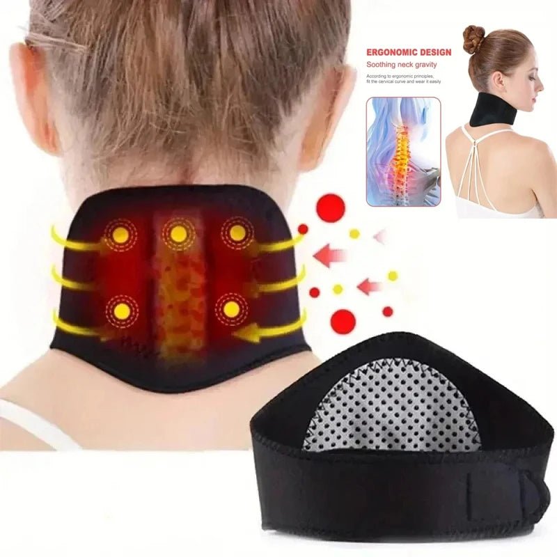 Heating Neck Medium Soft Portable Cervical Pillow Heat Therapy for Tingling, Pain ,Protecting Cervical Spine/// - Ammpoure