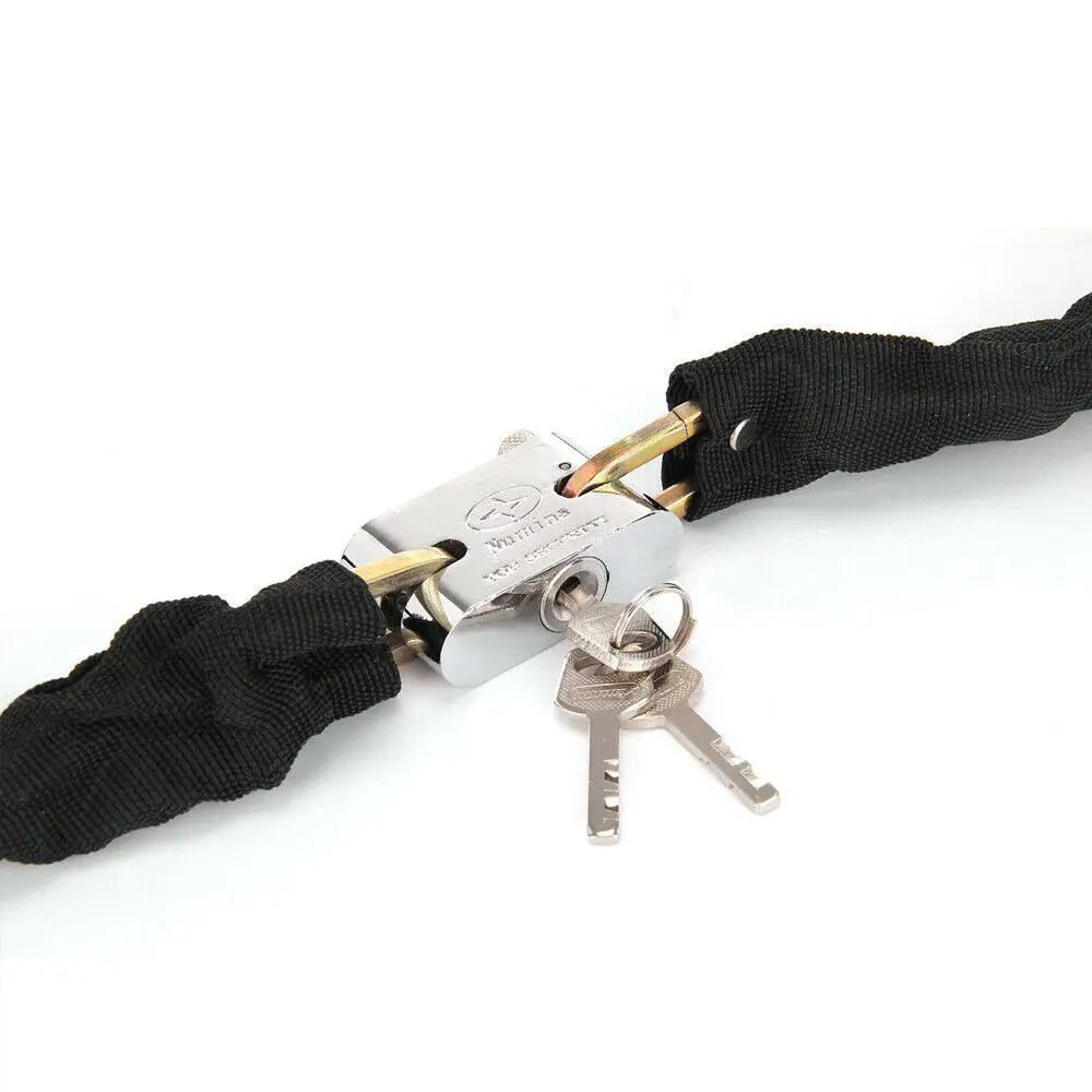 Heavy Duty Motorcycle Lock Anti - theft Bike Lock Strength Security Lock Road Accessories Motorbike Steel Chain Lock Padlock - Ammpoure