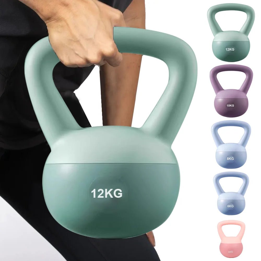 Home Fitness Kettlebells 4 - 12 lbs Kettlebell Set | Soft Weights for Full Body, Home Fitness Gym Workout & Strength Training - Ammpoure