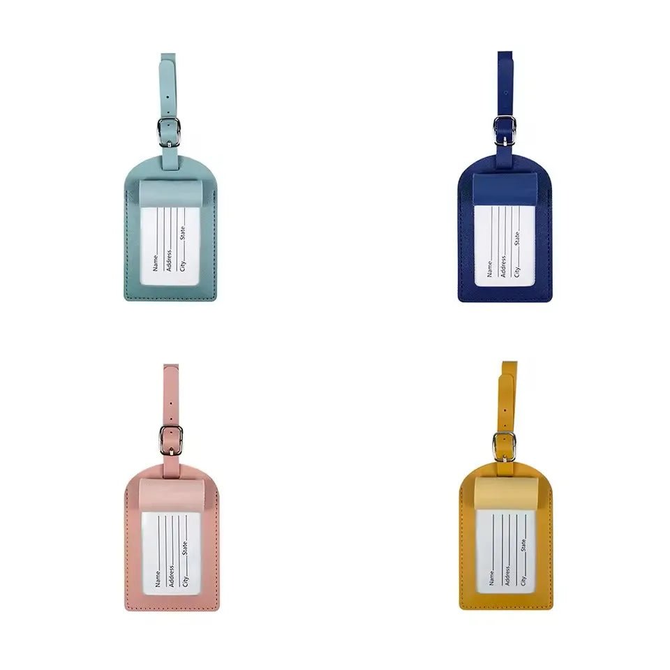 Hot Stamping Airplane Travel Luggage Tag Pu Leather Thickened Handbag Tag Passport Cover - Ammpoure
