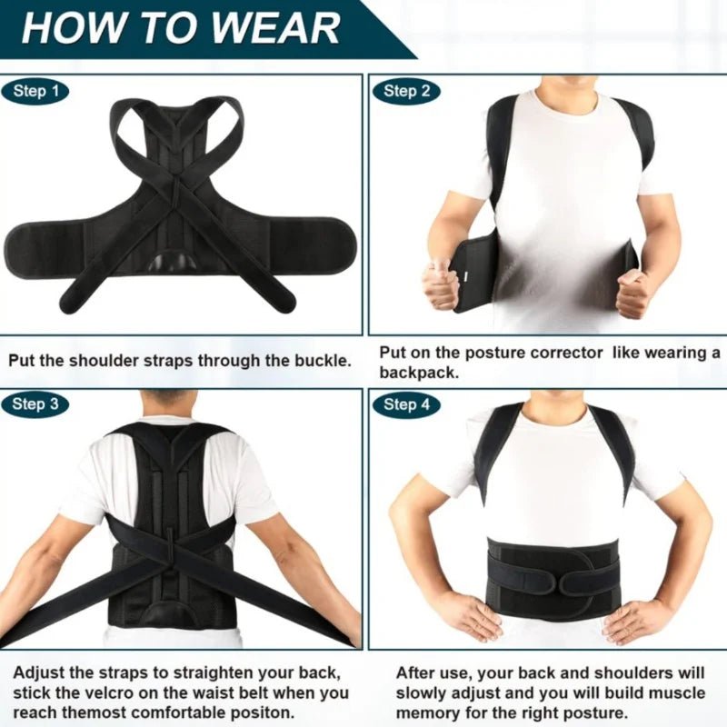 Humpback Posture Corrector, Scoliosis Corrector, Student Posture Trainer for Humpback Prevention, Unisex Sitting Posture Correct - Ammpoure