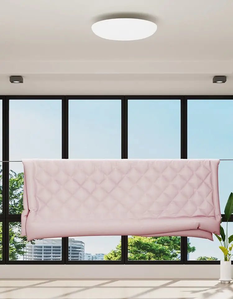 Invisible Clothesline Indoor Without Hole - Punching Shrinkage Wire Clothes Drying Artifact Bathroom Balcony Telescopic Hanging - Ammpoure