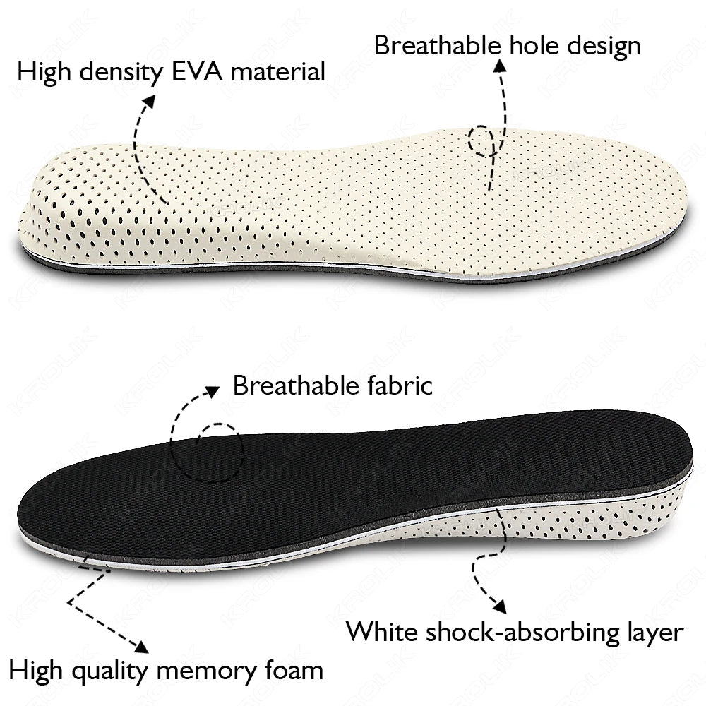 Invisible Height Increase Insoles USA Men & Women EVA Memory Foam Heel Lifting 2/3/4/5CM Taller Cushion Heightening Shoe Pads - Ammpoure