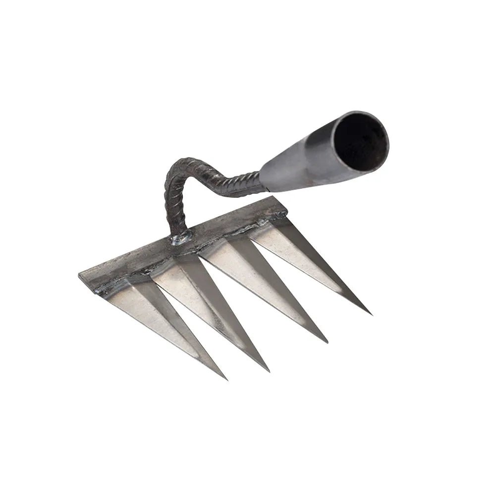 Iron Gardening Hoe Weeding Rake Farm Tool Grasping Raking Loosening Soil Nail Rake Tool Artifact Harrow Farm Tool - Ammpoure