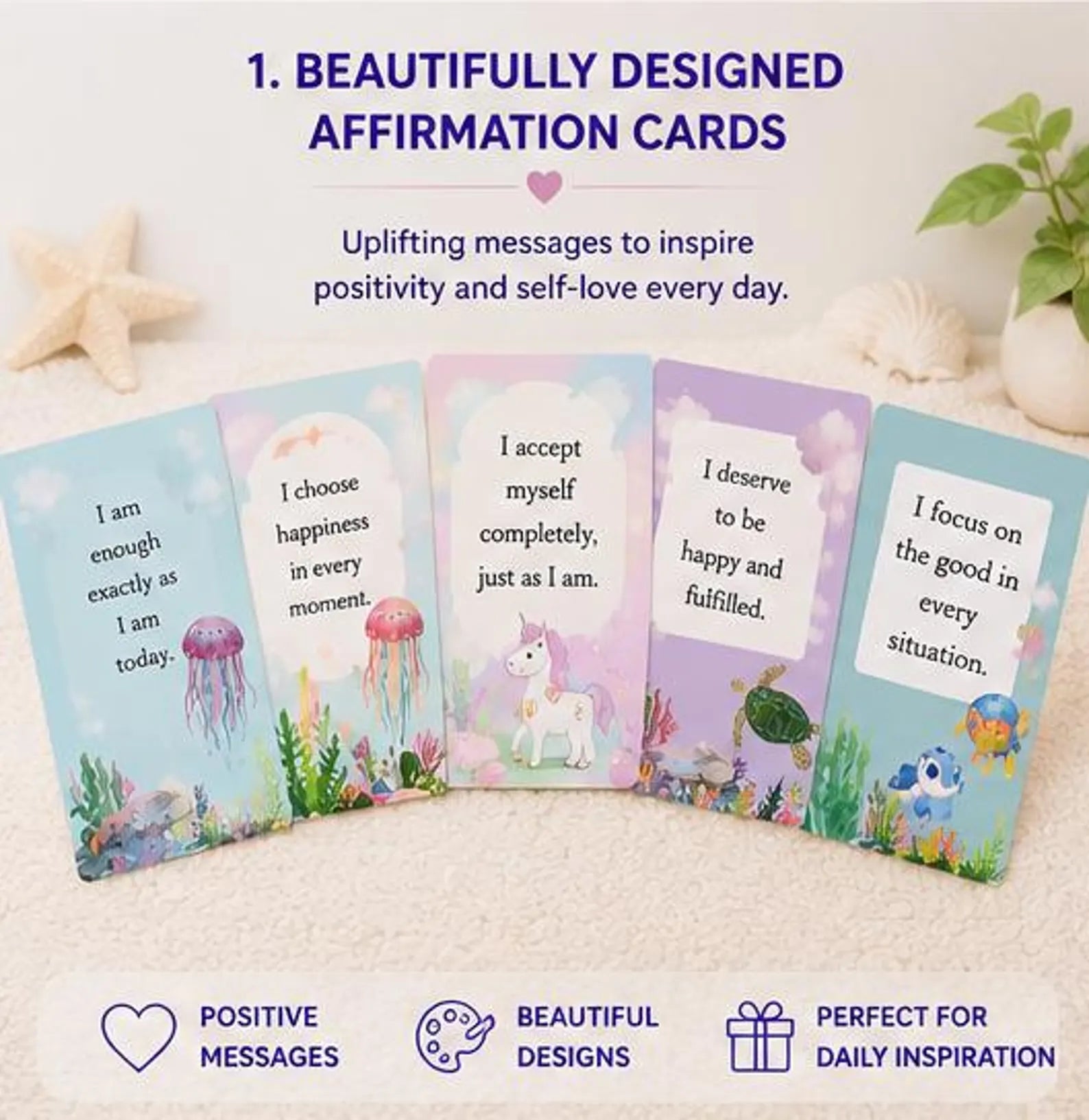 Joyful Living Reminder Cards, Daily Optimism & Laughter Quote Template, Positive Vibe Manifestation Gift, Morning Routine Deck, PDF - Ammpoure