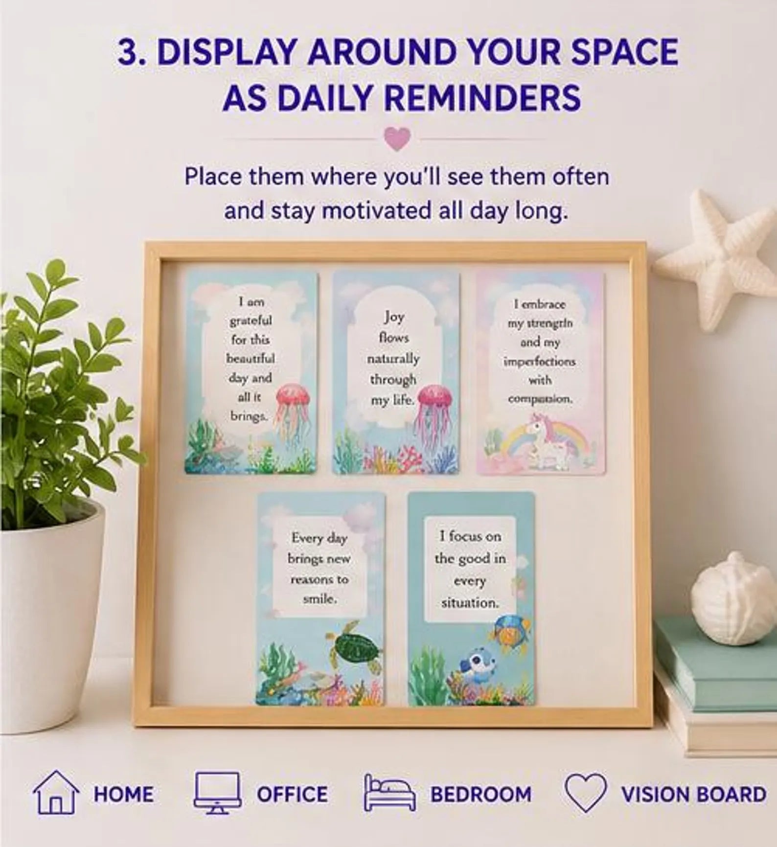 Joyful Living Reminder Cards, Daily Optimism & Laughter Quote Template, Positive Vibe Manifestation Gift, Morning Routine Deck, PDF - Ammpoure