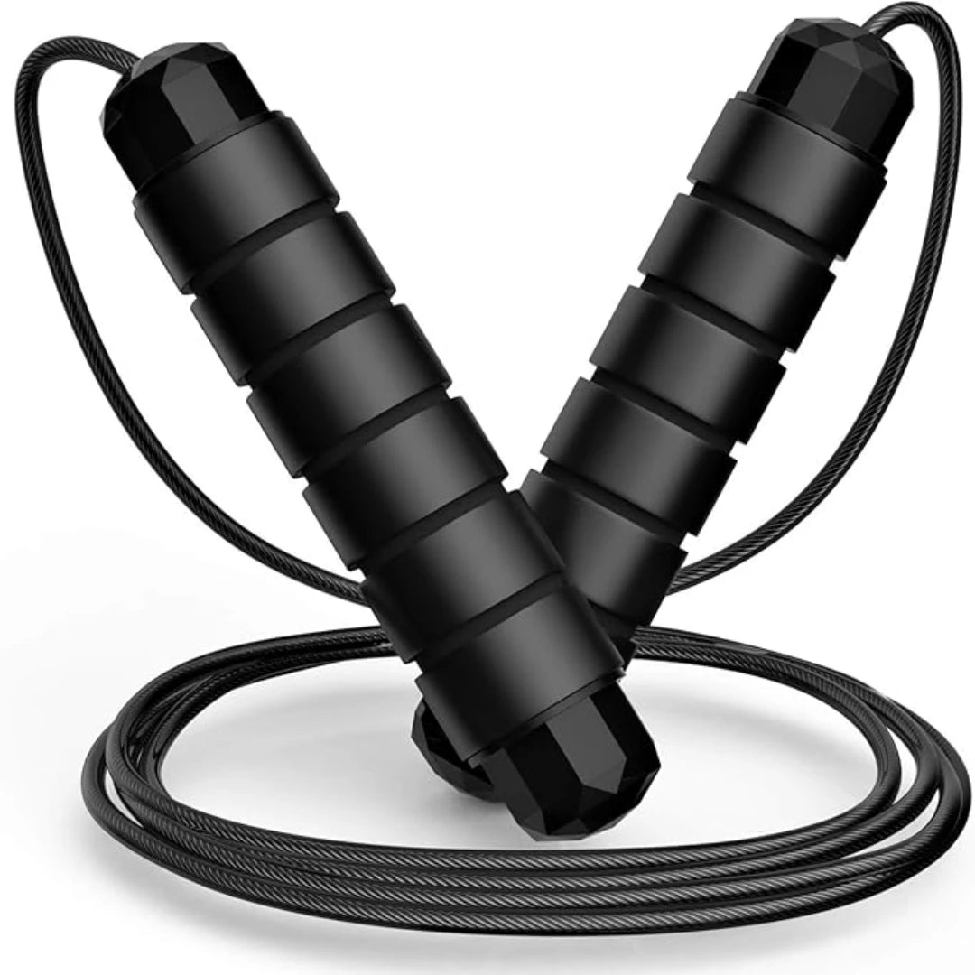 Jump Rope Tangle - Free Rapid Speed Jumping Rope Cable for Women Men and Kids Adjustable Steel Jump Rope - Ammpoure