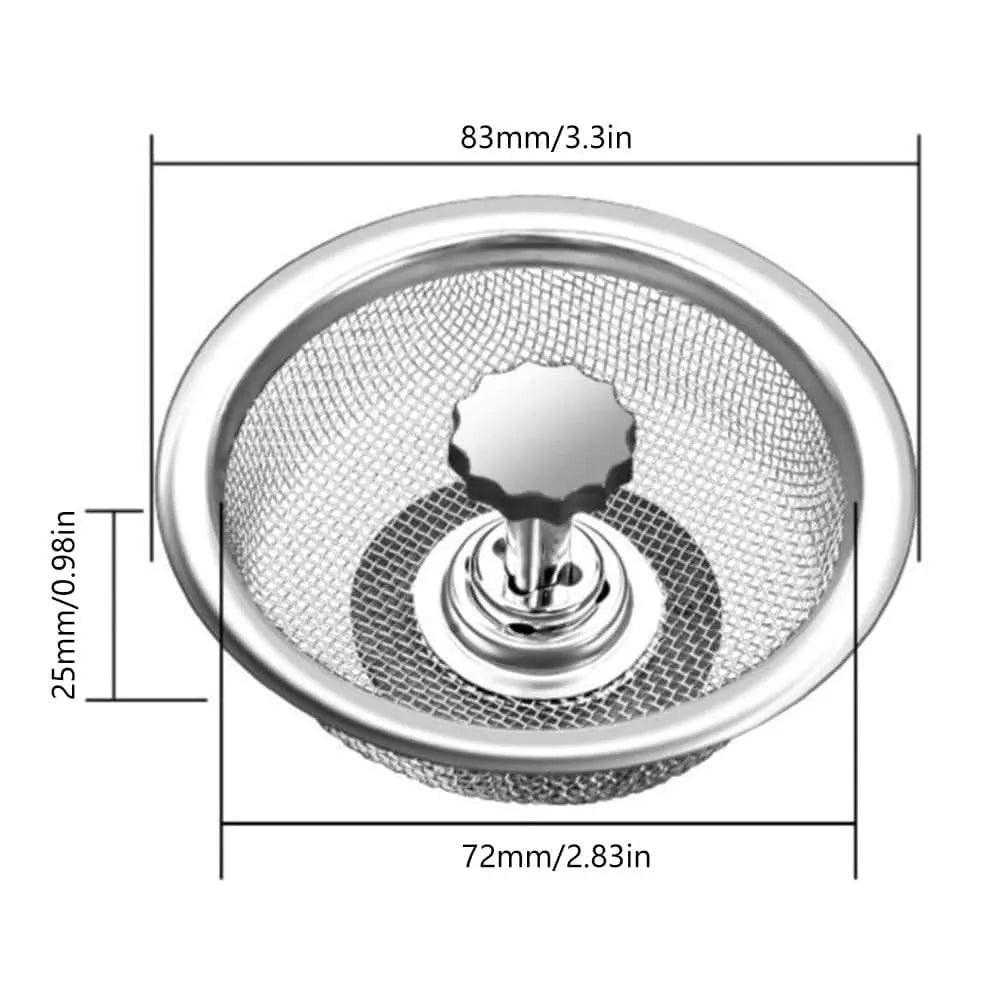 Kitchen Water Sink Filter Sink Mesh Strainer Kitchen Stainless Steel Sink Strainer Bathroom Floor Drain Cover Cleaning Tools - Ammpoure Wellbeing