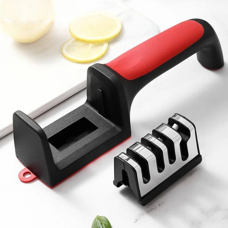 Knife Sharpener Kitchen Multifunctional Handheld USA Fast Sharpening Stone Three-stage Cutting Knife Kitchen Supplies - Ammpoure