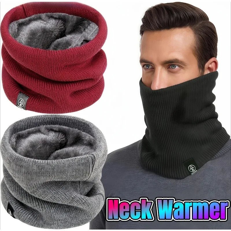 Knitted Neck Warmer Sports Scarf Fashion Soft Women Men Face Cover Winter Skating Running Hiking Scarves Thick Cold - proof Collar - Ammpoure