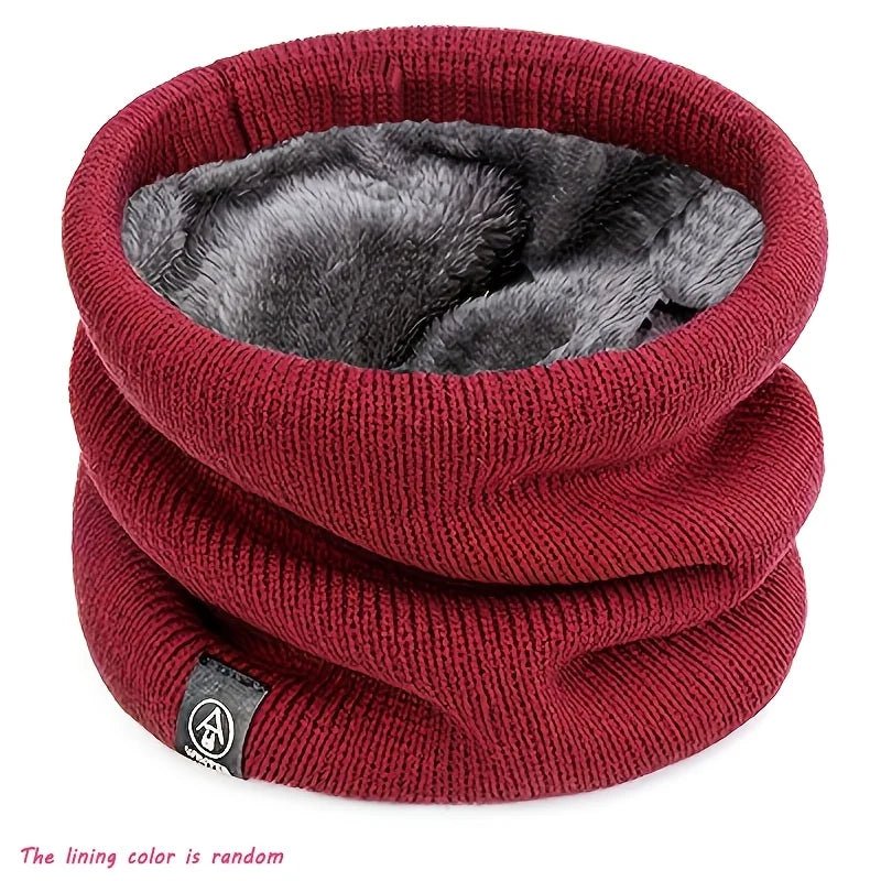 Knitted Neck Warmer Sports Scarf Fashion Soft Women Men Face Cover Winter Skating Running Hiking Scarves Thick Cold - proof Collar - Ammpoure