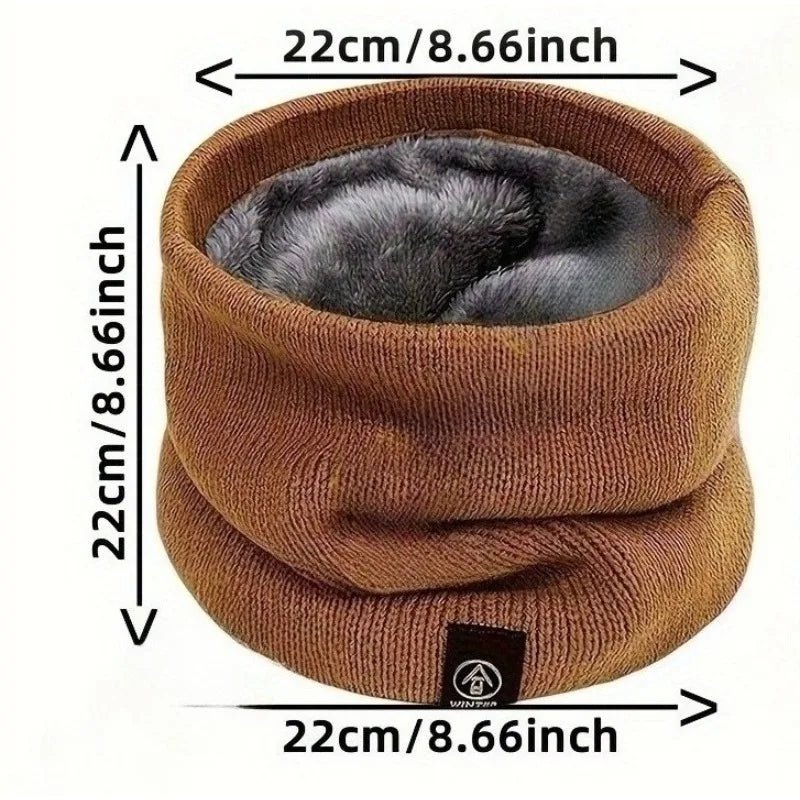Knitted Neck Warmer Sports Scarf Fashion Soft Women Men Face Cover Winter Skating Running Hiking Scarves Thick Cold - proof Collar - Ammpoure