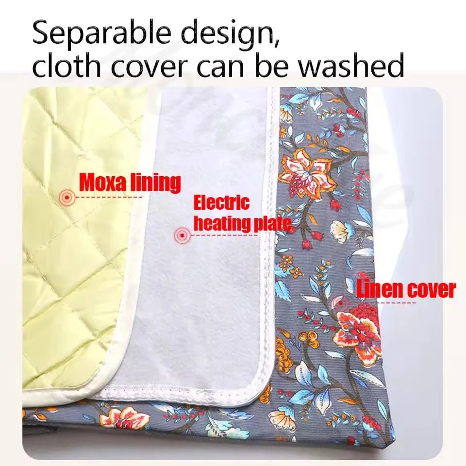 Large Area Moxibustion Massage Mat Electric Heating Blanket Hot Compress Back Waist Household Physical Therapy Acupressure Pads - Ammpoure