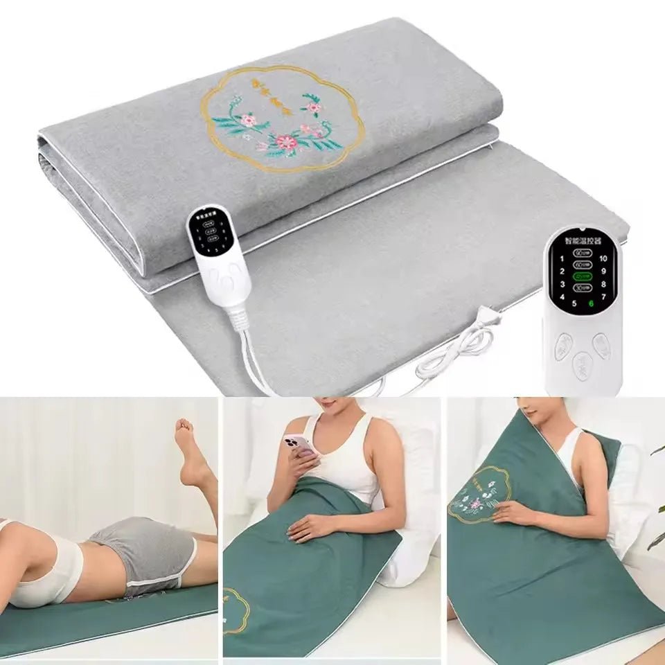 Large Area Moxibustion Massage Mat Electric Heating Blanket Hot Compress Back Waist Household Physical Therapy Acupressure Pads - Ammpoure