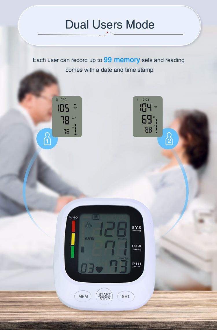LCD Automatic Blood Pressure Machine Monitor - Ammpoure Wellbeing