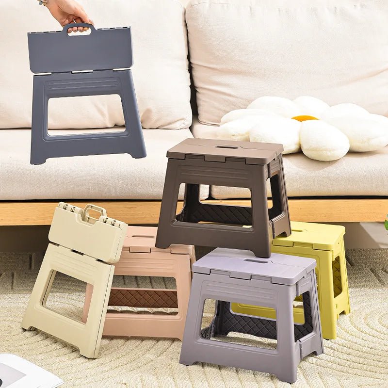 Lightweight Portable Folding Stool Canada Integrated Design Thickened Structure for Home Camping & Fishing - Ammpoure