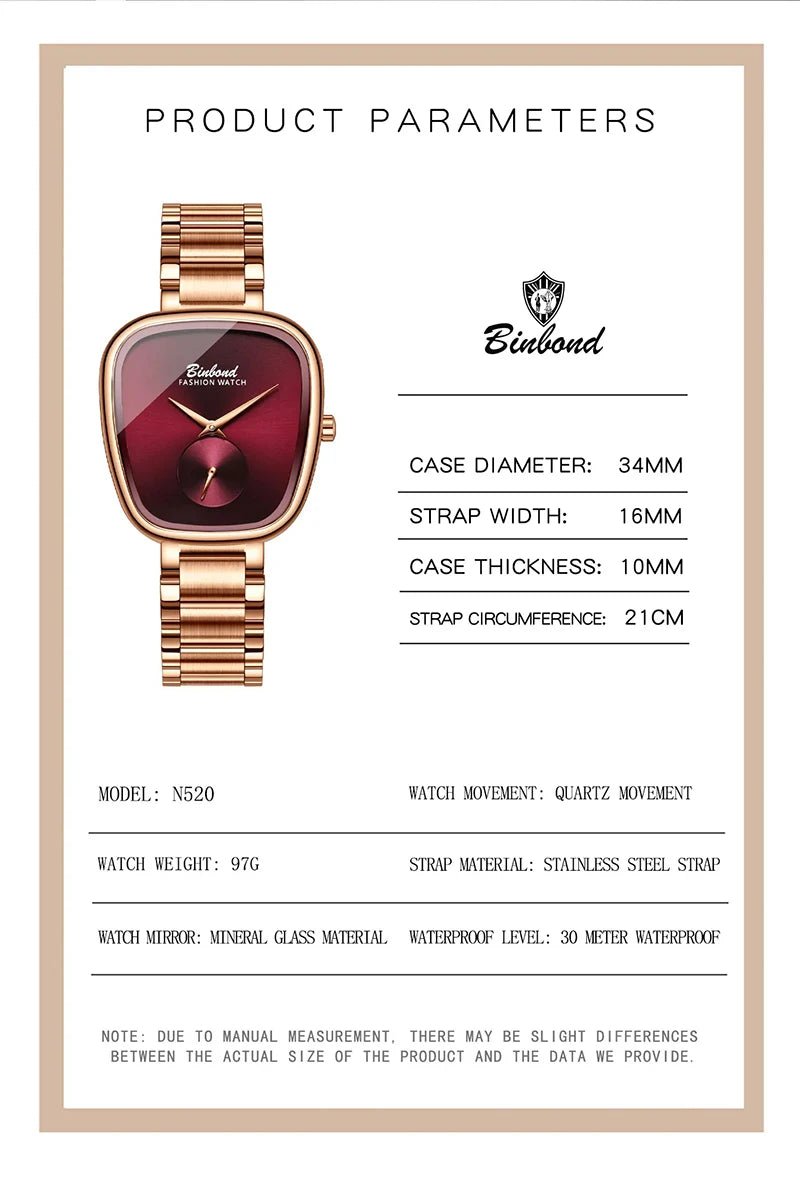 Luxury Fashion Women's Watch Waterproof Stainless Steel Women's Watch Simple High Quality Quartz Watch watches for woman - Ammpoure