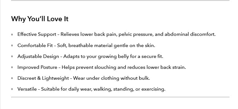 Maternity Belly Support Belt Pregnant Belly Bands Support Pregnancy Belt UK for Women - Ammpoure