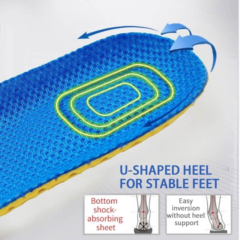 Memory Foam Insoles For Shoes Sole Mesh Deodorant Breathable Cushion Running Insoles For Feet Man Women Orthopedic Insoles - Ammpoure Wellbeing