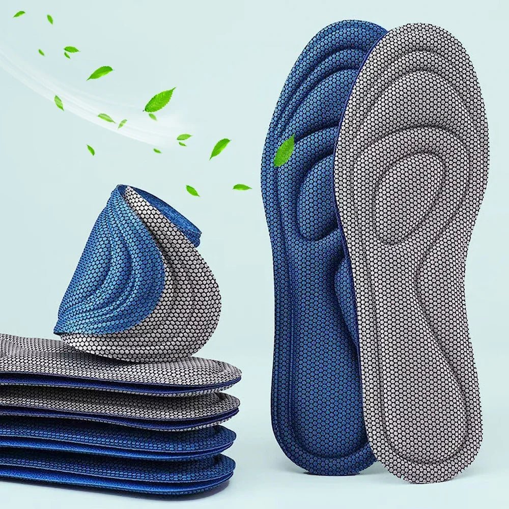 Memory Foam Orthopedic Insoles for Shoes Antibacterial Deodorization Sweat Absorption Insert Sport Shoes Running Pads - Ammpoure Wellbeing