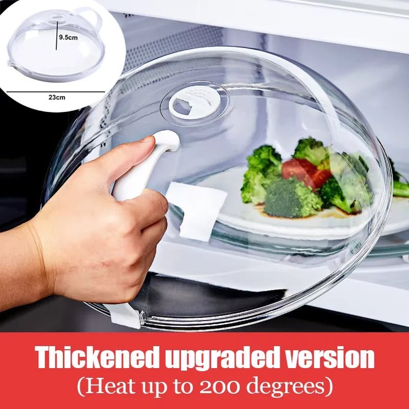Microwave Splash Cover High Temperature Resistant Microwave Guard Lid Transparent Food Heating Cover Steam Kitchen Accessories - Ammpoure