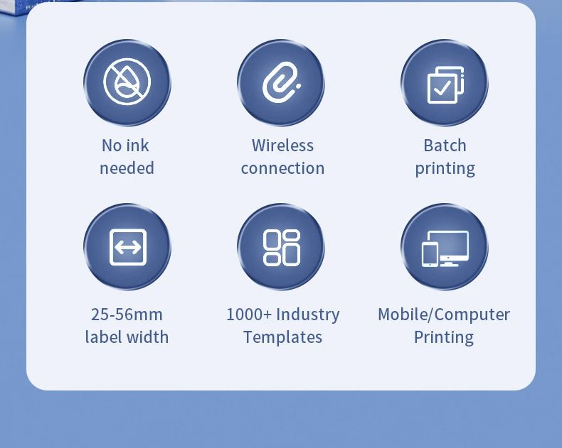 Mini Label Thermal Printer Niimbot B1 Portable Self - Adhesive Printer For Stickers Round Labels Rolls UV Tag Bluetooth Printer - Ammpoure Wellbeing