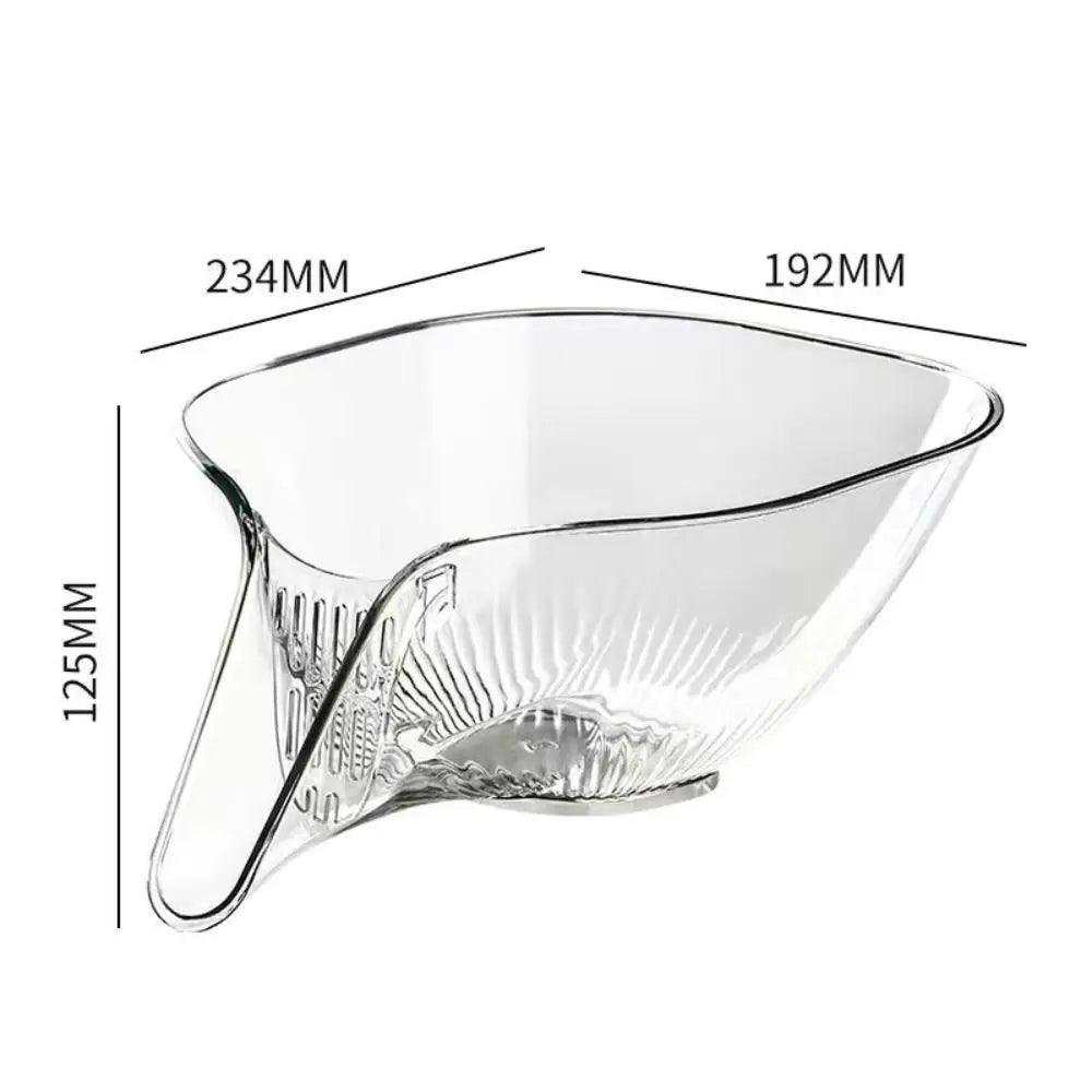 Multifunctional Drain Basket Drain Bowl Household Sink Vegetable Basin Kitchen Washing Fruit Plate Plastic - Ammpoure Wellbeing