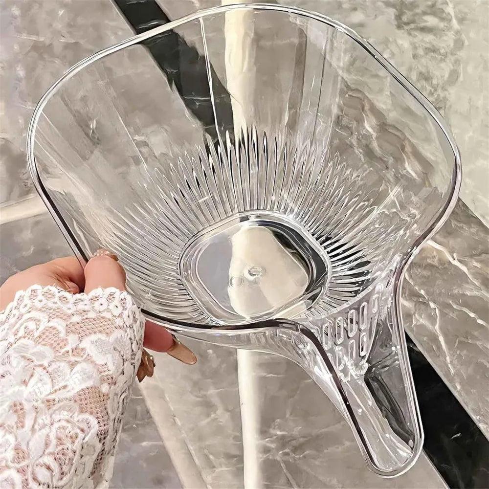 Multifunctional Drain Basket Drain Bowl Household Sink Vegetable Basin Kitchen Washing Fruit Plate Plastic - Ammpoure Wellbeing