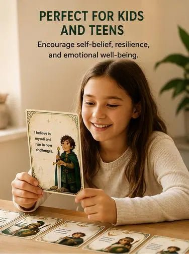 Mythic Legends Kids Affirmation Cards, European Folklore, Brave Knight, Fairy Tale Deck (PDF) - Ammpoure
