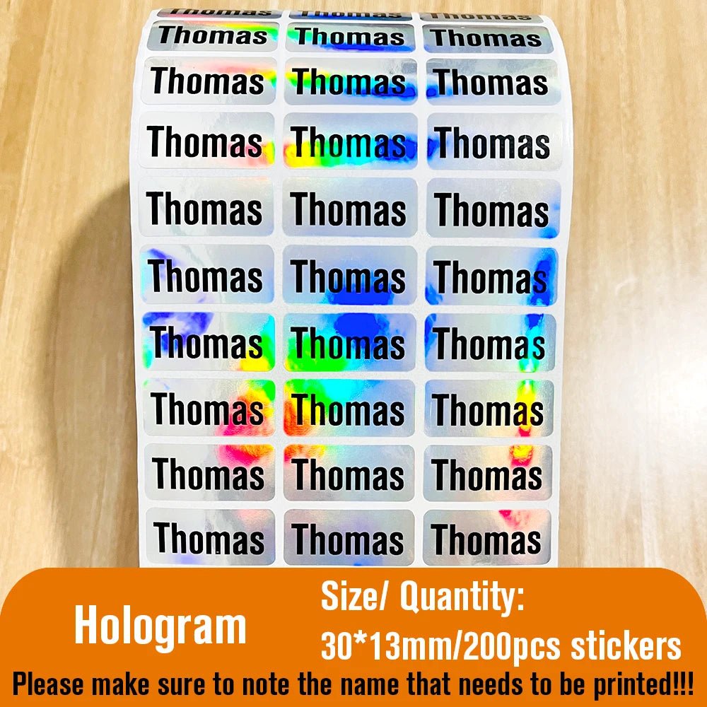 Name Tag Sticker Custom Waterproof Kawaii Stickers Decals Personalized First Name Label for Children School Stationery Bottle - Ammpoure Wellbeing