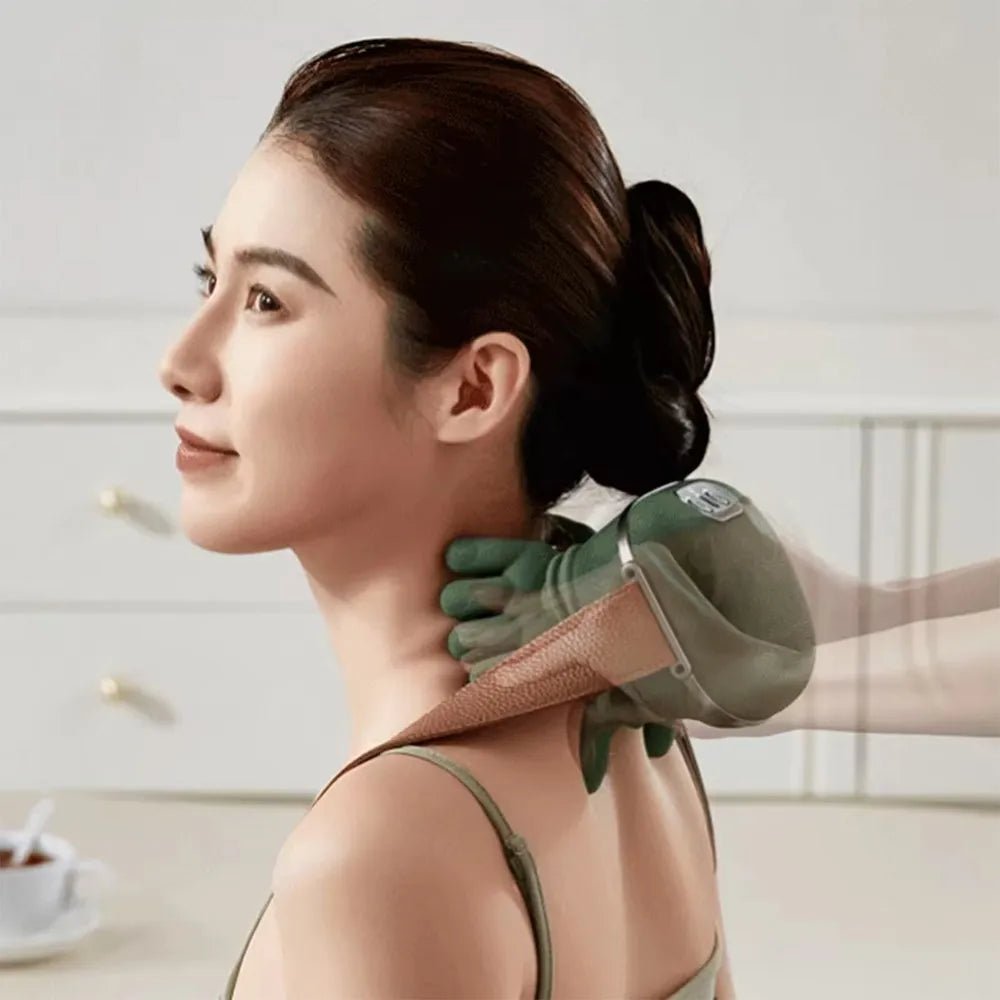 Neck Shoulder Massager Multifunctional 3 - Level Cervical Massage Electric Heating Kneading Muscles Massage Neck Waist Leg - Ammpoure