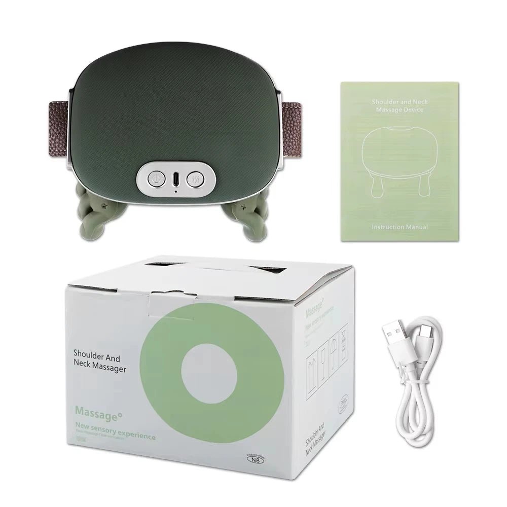 Neck Shoulder Massager Multifunctional 3 - Level Cervical Massage Electric Heating Kneading Muscles Massage Neck Waist Leg - Ammpoure