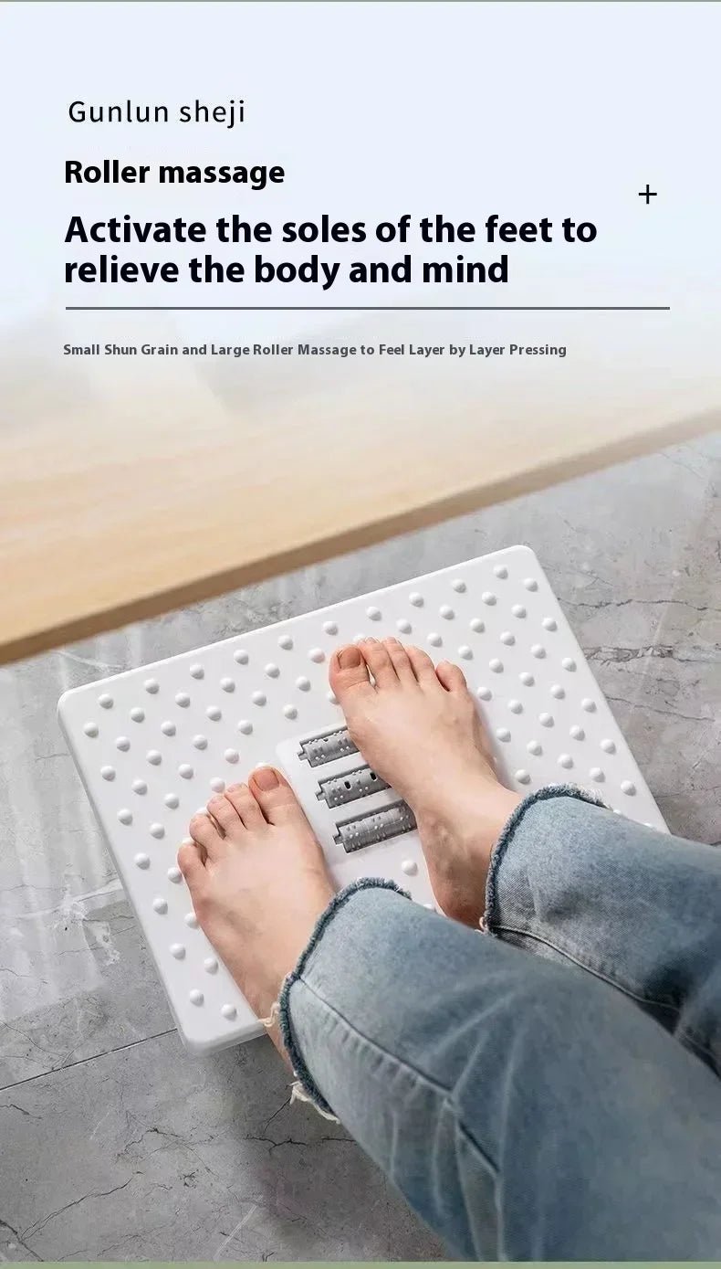 New Portability Foot Rest Under Desk Footrest Ergonomic Foot Stool With Massage Rollers Foot Rest For Home Office Work - Ammpoure