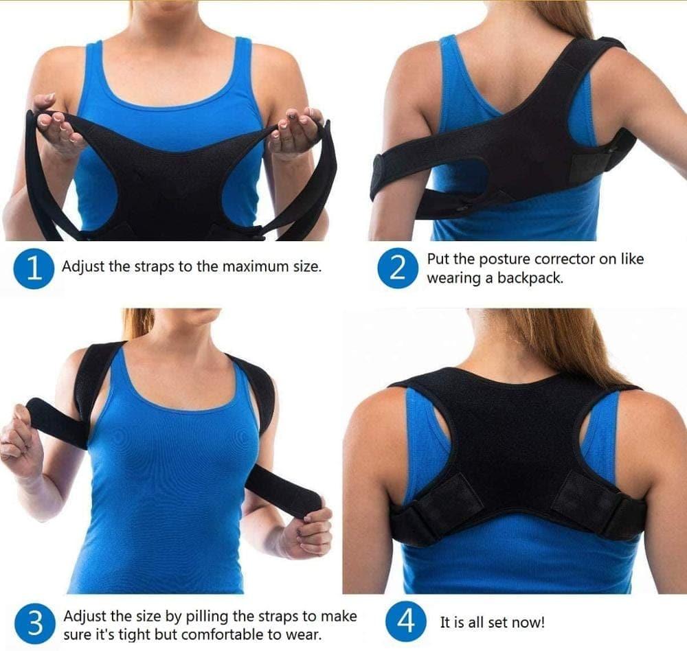 New Posture Corrector Spine Back Shoulder Support Corrector Band - Ammpoure Wellbeing