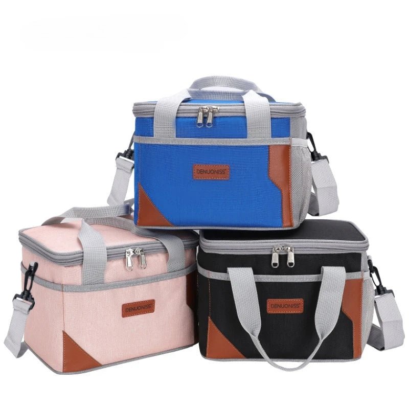New Simple Lunch Bag USA Thick Aluminum Foil Oxford Cloth Waterproof Insulated Cooler Bag for Work, Students & Outdoor Food Storage - Ammpoure