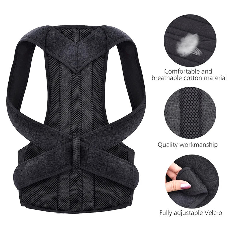 New Upper Back Posture Corrector Posture Clavicle Support Corrector Back Straight Shoulders Brace Strap Correctpor - Ammpoure