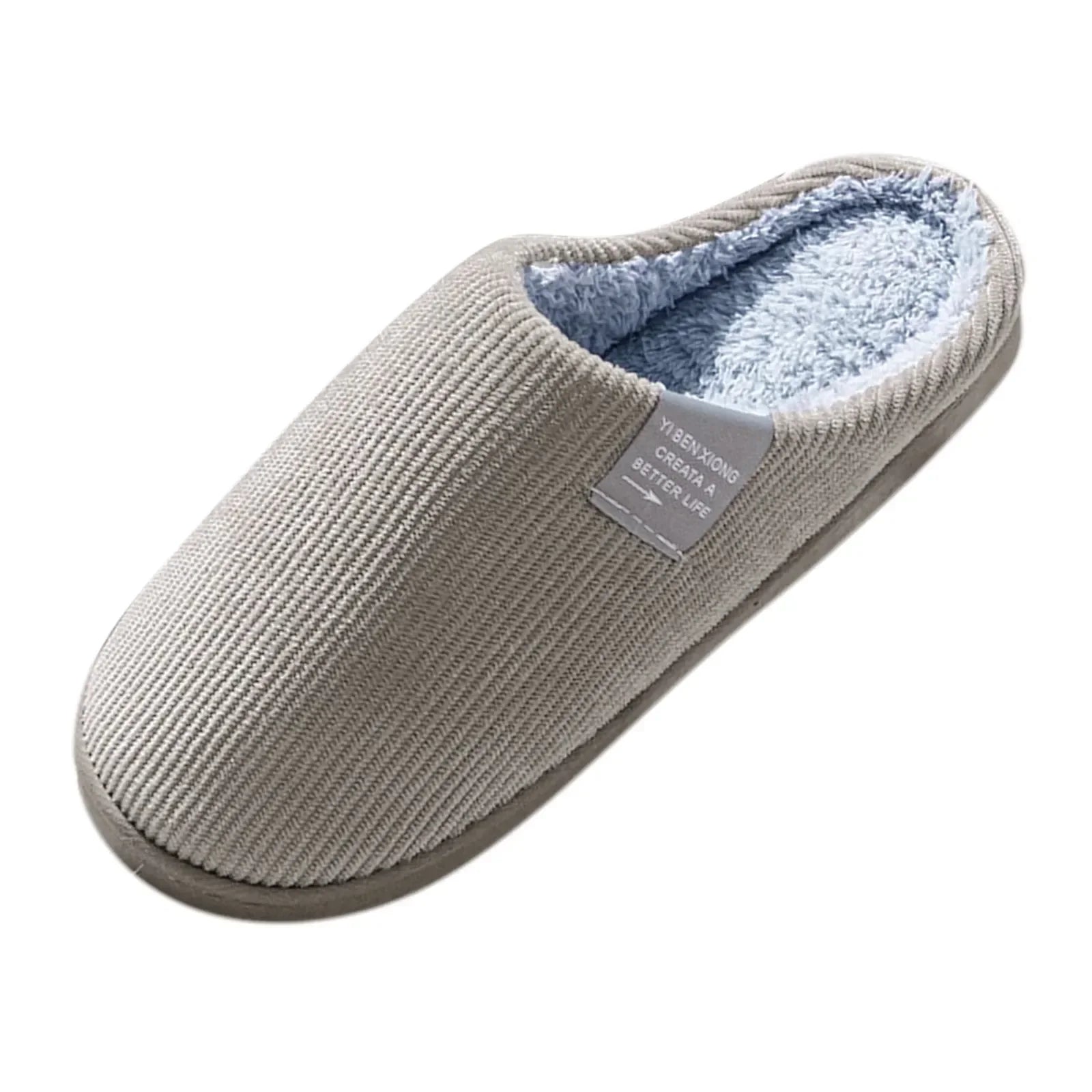 NEW Women's Men's Casual Thick Soft Bottom Home Slippers Household Plush Slippers Anti - slip Thermal Slippers Indoor Winter Flats - Ammpoure