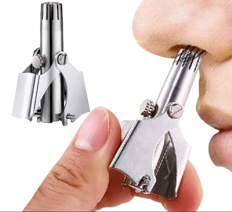 Nose Hair Trimmer for Men Stainless Steel Manual Trimmer UK For Nose Vibrissa Razor Shaver Washable Portable Nose Ear Hair Trimmer - Ammpoure Wellbeing
