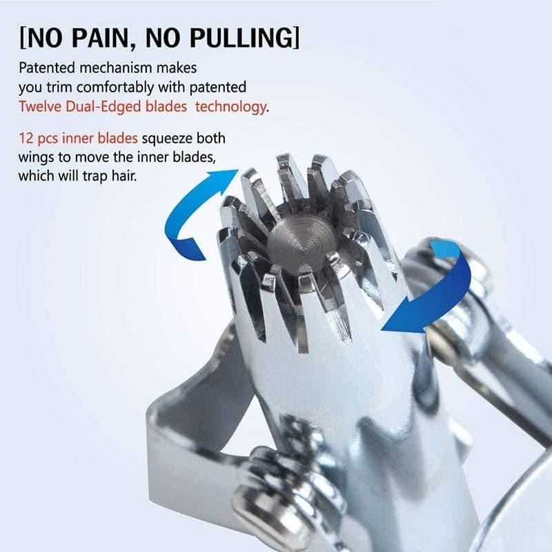 Nose Hair Trimmer for Men Stainless Steel Manual Trimmer UK For Nose Vibrissa Razor Shaver Washable Portable Nose Ear Hair Trimmer - Ammpoure Wellbeing