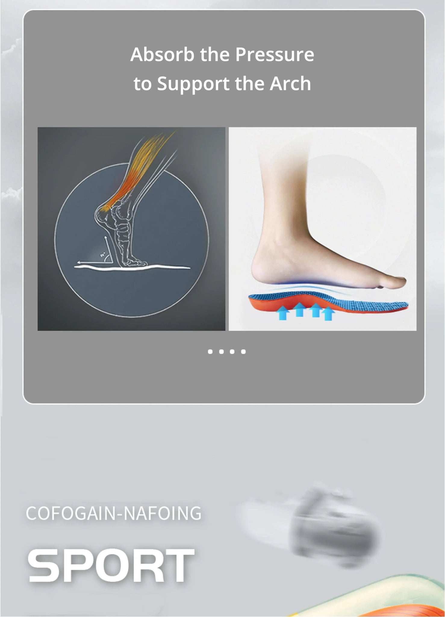 Orthopedic Sports Elasticity Insoles For Shoes Sole Unisex Technology Shock Absorption Breathable Running Insoles - Ammpoure